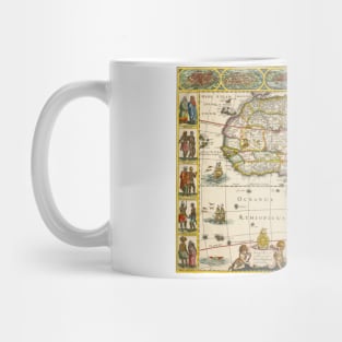 Antique Map of Africa by Hondius and Jansson, 1635 Mug